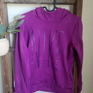 Nike Magenta Pullover Hoodie with Glossy Logo